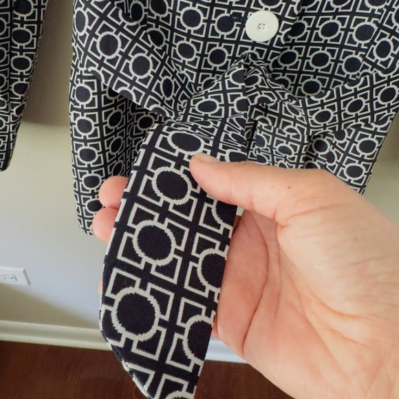 Le Suit Blazer Jacket Womens Size 4 Blue White - Picture 12 of 15